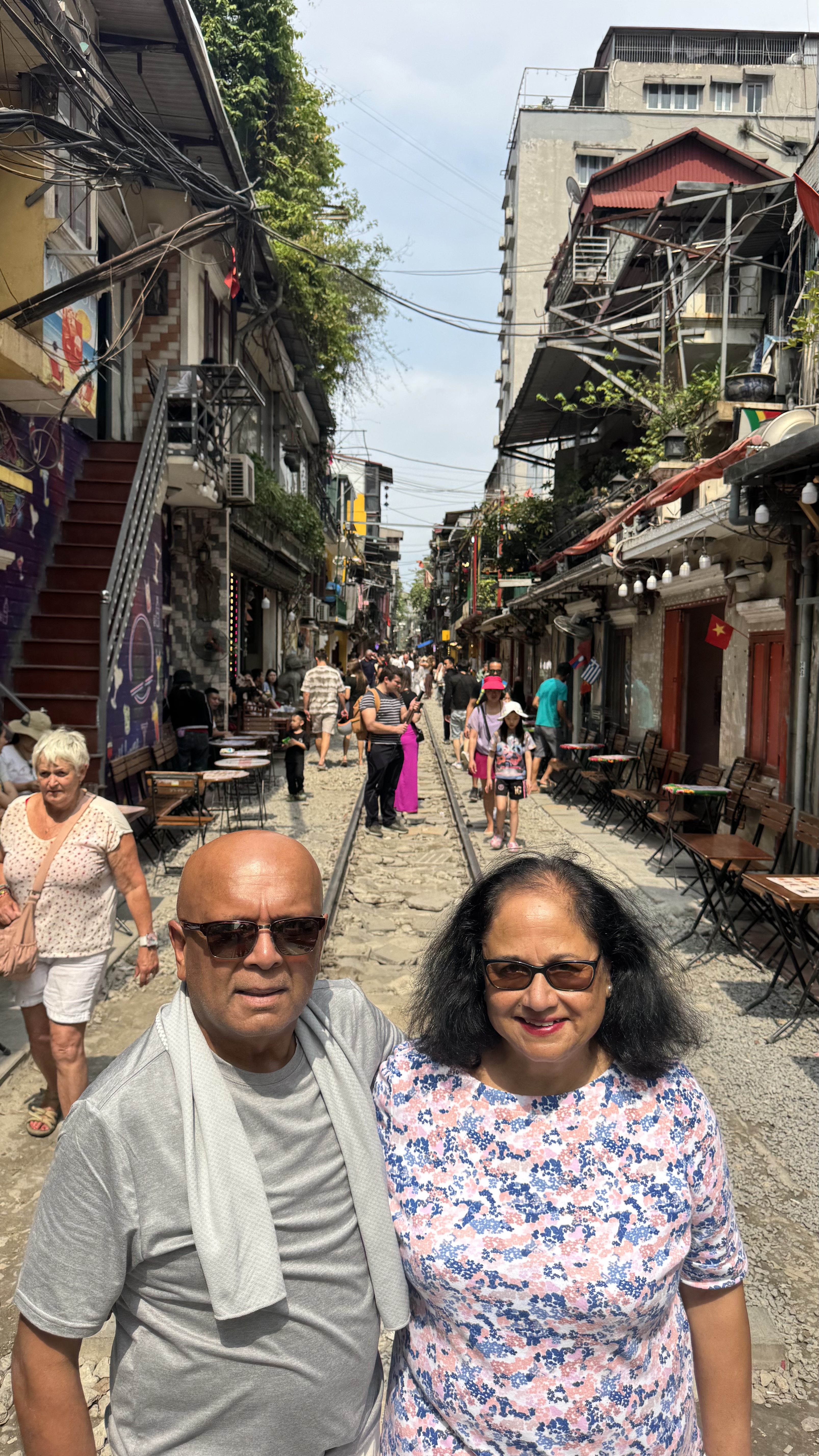 Train Street in Hanoi's Old Quarter, Vietnam